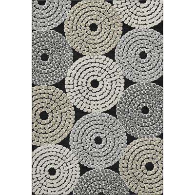 Premium Machine Washable Prisco Black Rug