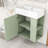 Maurice Modern Floating Bathroom Vanity with Ceramic Sink, Wave-Patterned Door and Storage Shelves-1953853997