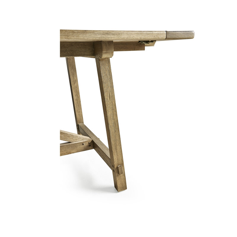 Sidereal Solid Oak Dining Table, Stripped Brown Chestnut