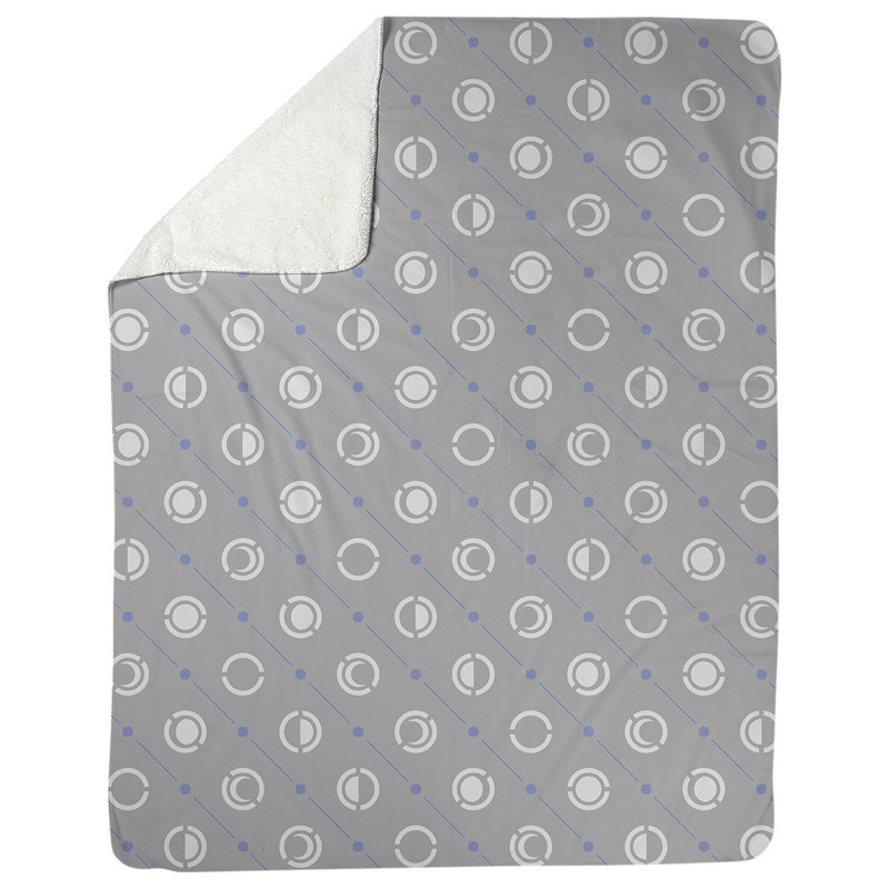 Couverture polaire moon phases, l 60 po x L 80 po, Bleu