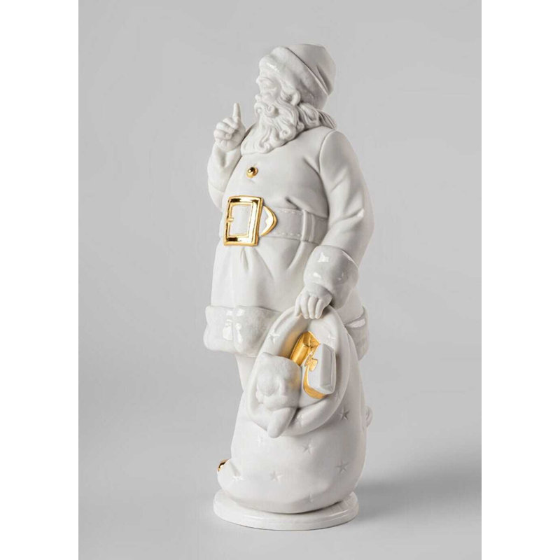 Le Père Noël est là, Blanc / doré