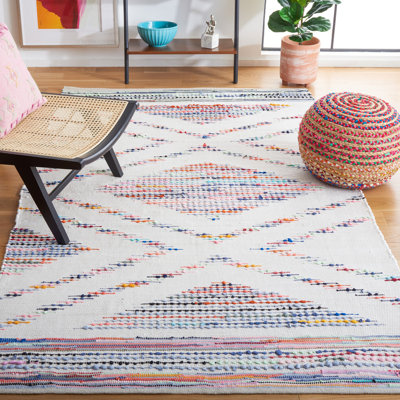 Tapis géométrique à tissage plat Montauk