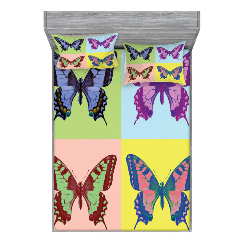 Microfiber Sheet Set, Queen Sheet Set with Fitted Sheet