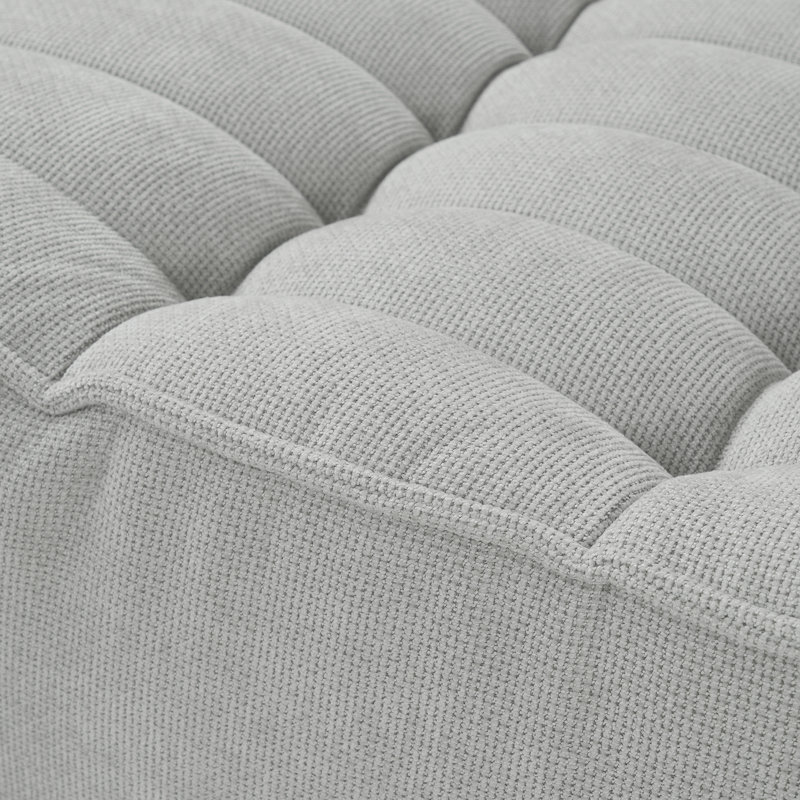 Causeuse à 2 places gris clair chenille et confortable