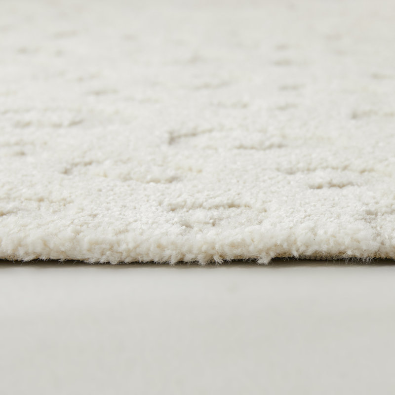 Adiansingh Leopard Print Machine Woven Cream/White Rug, Rectangle 80 x 150cm