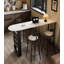 Comptoir de style Mid-Century en granit avec table de bar avec rangement-1335379219