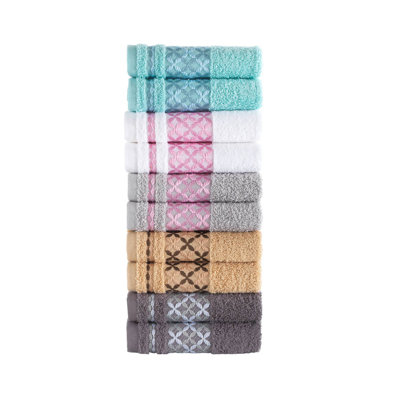 KAFTHAN Cissiee Multicolor Plaid Turkish Cotton Washcloths