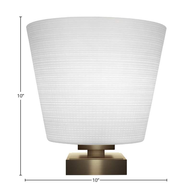 Lannah Accent Lamp With 10" Glass, New Age Brass, White
