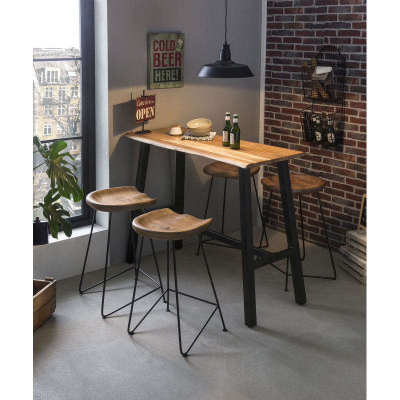 Mabel 124.5cm Solid Wood Top Console Table