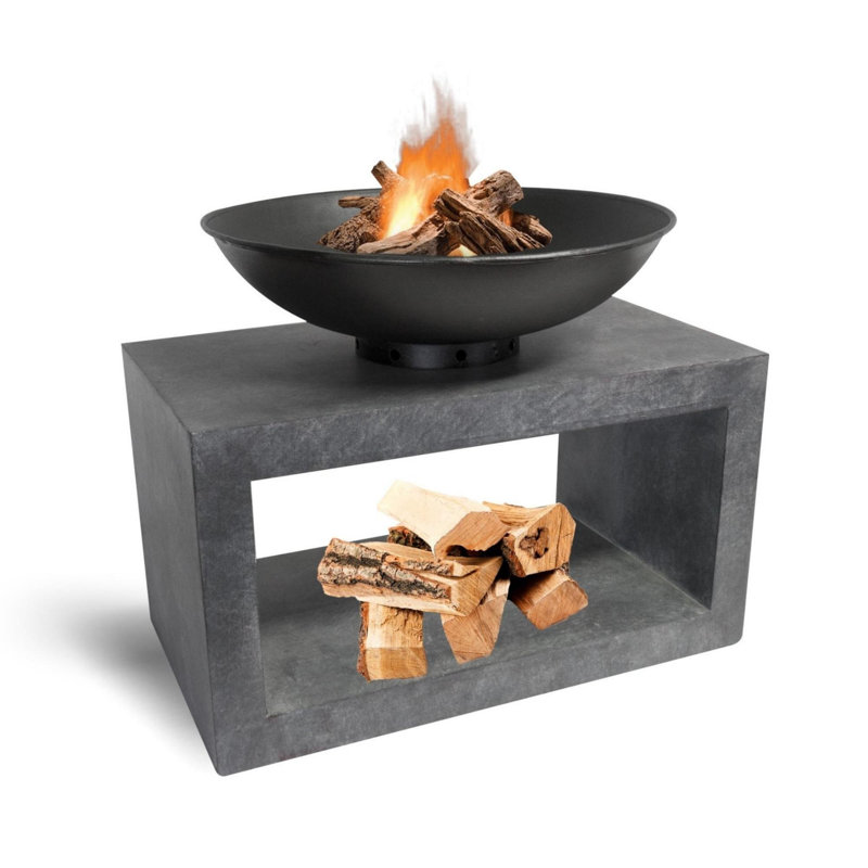 Firebowl, Wood Burning Fibreclay Fire Pit, Cement