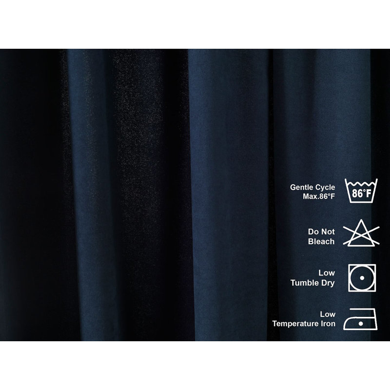 Room Darkening Single Curtain Panel, 190cm Width x 145cm Drop, Royal Blue