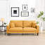 Canapé 74 po à haute résilience de 74 po, coussin en éponge confortable, cadre en bois pour la décoration intérieure - salon orange, bureau moderne, base, chambre à coucher, appartement 74-1739369479