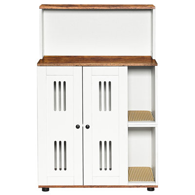 Litter Box Enclosure For 2 Cats,Hidden Cat Furniture, Double Litter Cabinet, Can Be Used As Side Cabinet, Wash Bathroom
