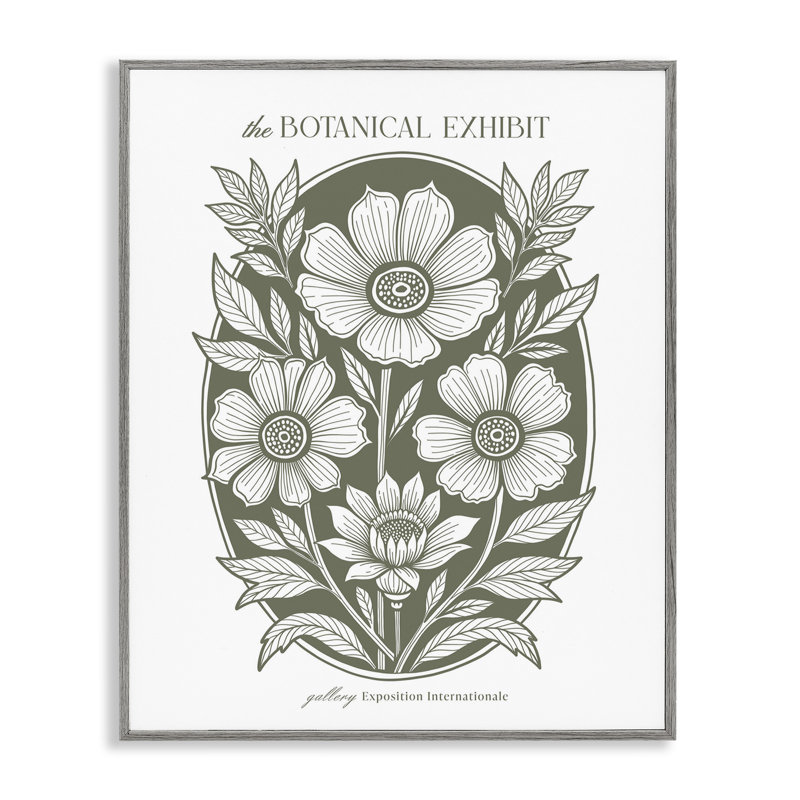 «Rounded Country Blooms», art de la giclée encadrée, design par lettres et doublure, H 30 po x l 24 po