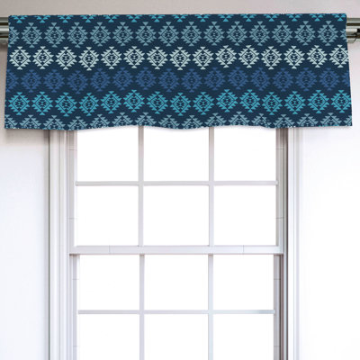 Sateen Ikat Ruffled Window Valance