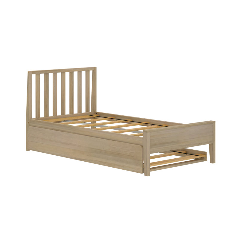 Brubaker Solid Wood Panel Bed, Simple, Blonde