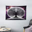 Ebern Designs Purple Wall Hanging Tapestry Leafless Tree and Full Moon Dimgray and Plum-996332358