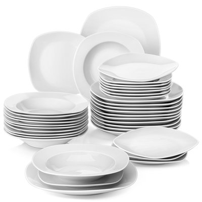 Alisi 36 Piece Porcelain China Dinnerware Set - Service for 12