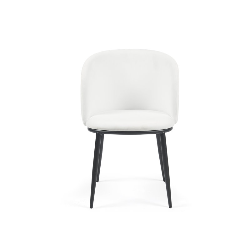 Frida Set of 2 Velvet Dining Chairs, White