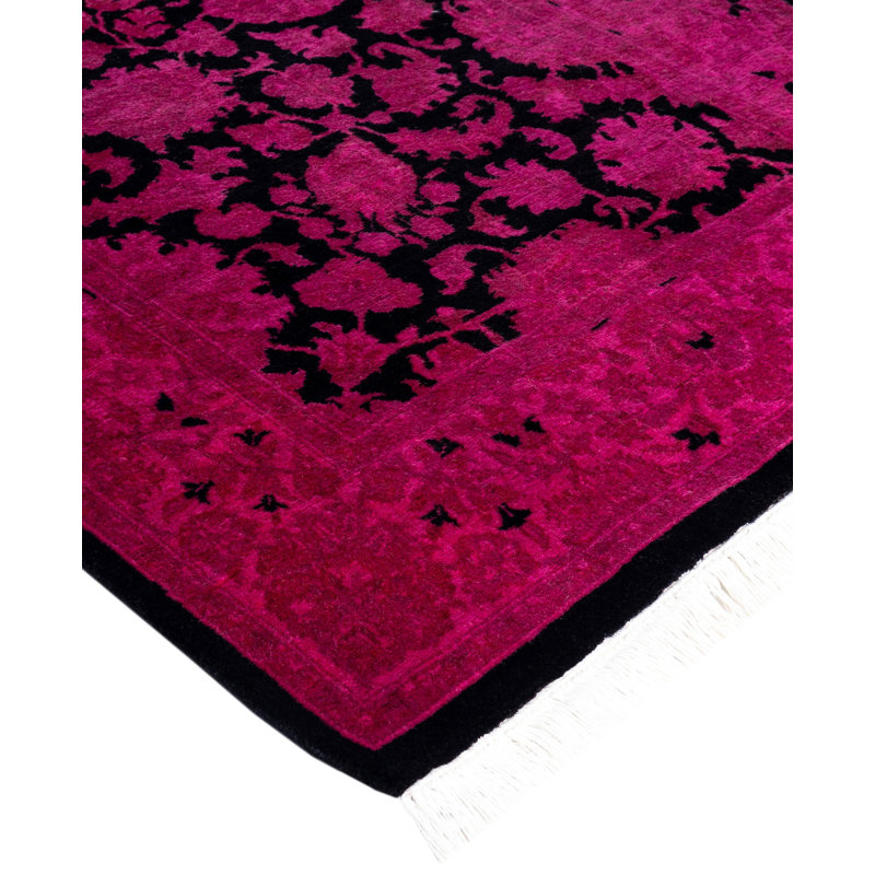 Overdyed One-of-a-Kind 2' 7" X 8' 2" Hand Knotted Area Rug