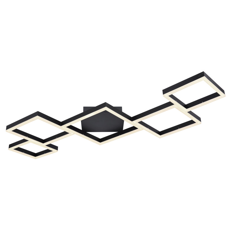 LED Semi Flush Mount, Black