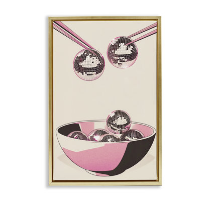 Cadre repas disco bol avec baguettes, design par Arlington Prints