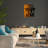 Decorative Wooden Wall Accessory, Walnut & Black Finish, 21.3 x 22.8 inches | 50% Real Wood (Thickness: 1.2 inches) & 50% Metal | Easy Wall Mounting, Unique Texture & Color Variations for Stylish Home Decor