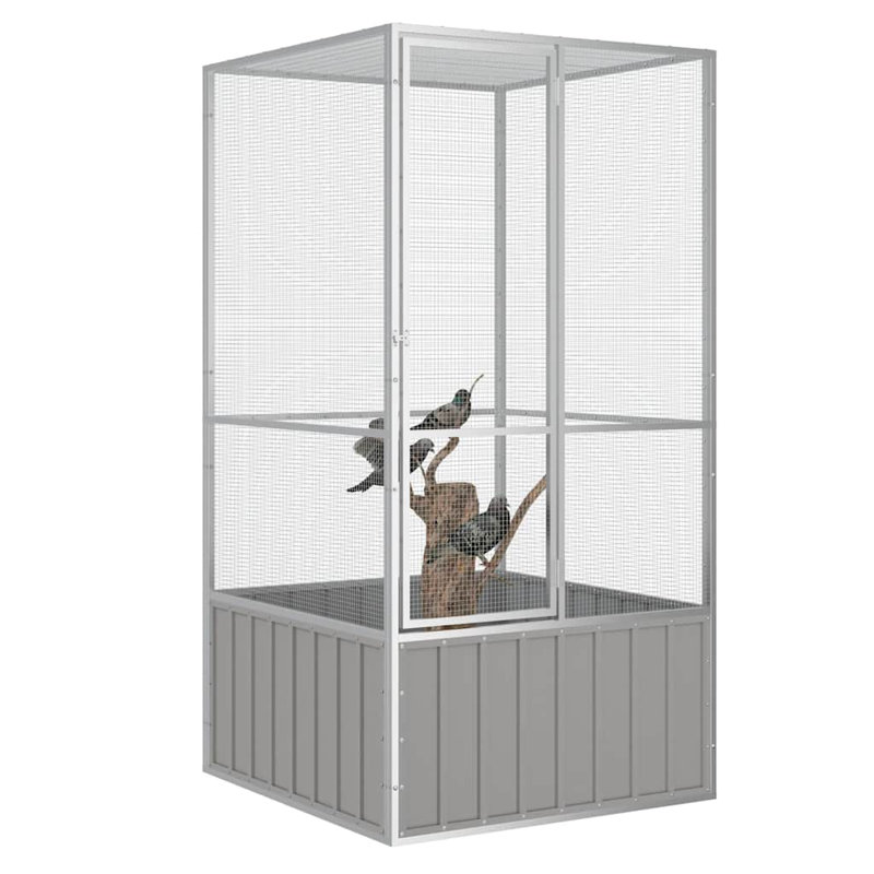 Bicester Bird Hutch, 211.5cm H x 111cm W x 107cm D., Grey
