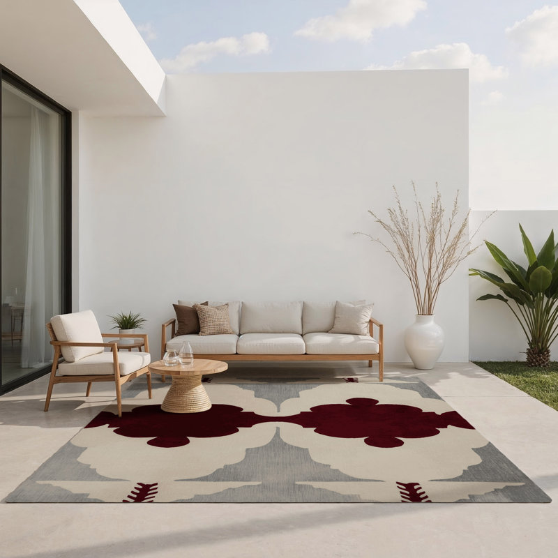 Tapis intérieur et extérieur Fractal Focus, Rectangle 9 pi x 12 pi