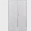 Armoire de rangement pliante en métal blanc, classeur pliant, armoire de rangement avec serrures de porte et tablettes réglables, convient comme armoire de rangement pliante pour la maison, le bureau, l'école et le garage