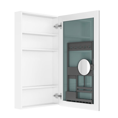 Right Opening Bathroom Storage Cabinet With Soft Hinges - White Engineered Wood Medicine Spacious & User-