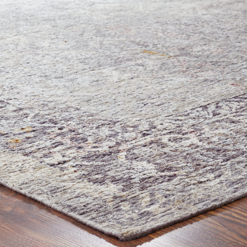 Oriental Area Rug in Gray, Rectangle 3' x 5'
