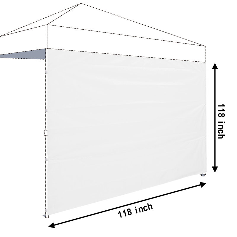 Paroi latérale 10 'x 10' Amaal seulement pour tente à baldaquin, Vert