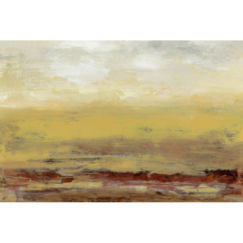 «Milieu IV» par Sharon Gordon - peinture sur toile tendue, H 12 po x l 18 po