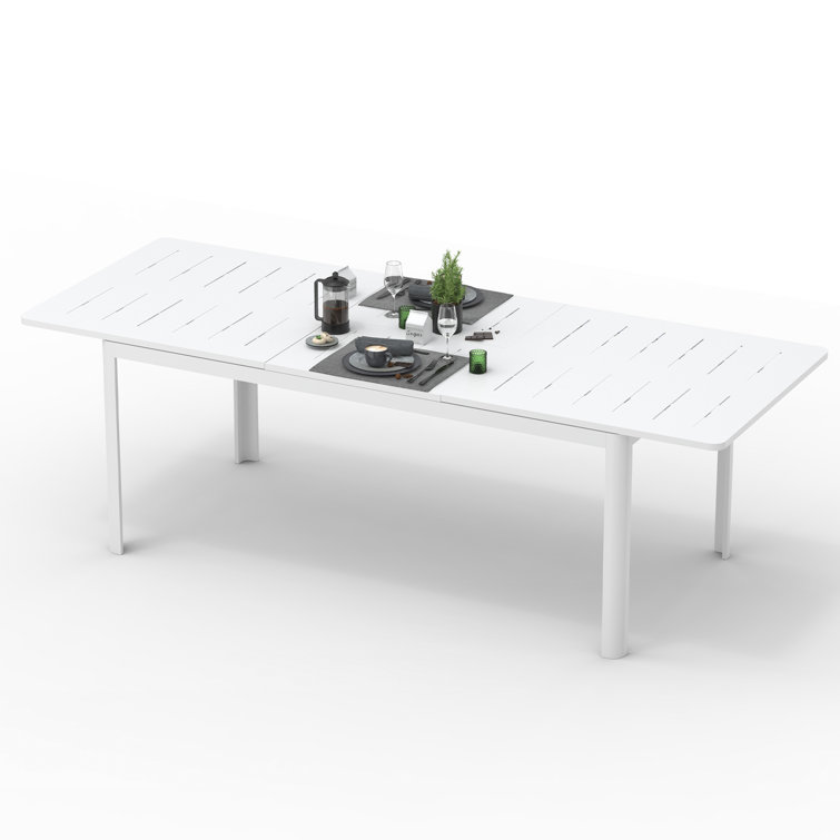 Malakeh Extendable Aluminum Dining Table (color may vary ours is black)