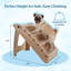 Escaliers pour chiens - Escaliers pliables pour animaux de compagnie avec conception en 4 étapes pour lits, couchettes, voitures - Tapis antidérapants, plastique léger durable, marches pour animaux de compagnie pour chiots, chatons et petits animaux de compagnie par PETMAKER (brun clair)-1489492952