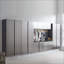 Armoires | Armoire de rangement murale moderne Modern, fermeture douce, rangement très profond, gris ardoise métallique | Minimaliste | Bureau