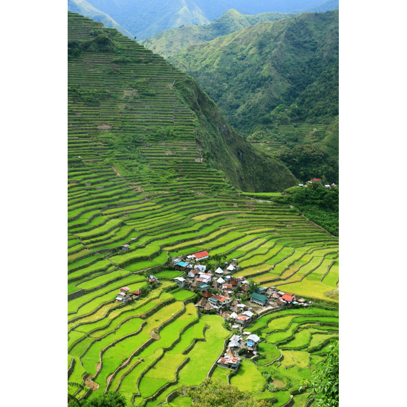Rice Terraces of Philippine Cordilleras 1 Piece Wrapped Canvas Wall Art, 91cm H x 61cm W