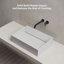 Évier vasque rectangulaire blanc mat 18 po x 14 po Monblari-120971973-131188101
