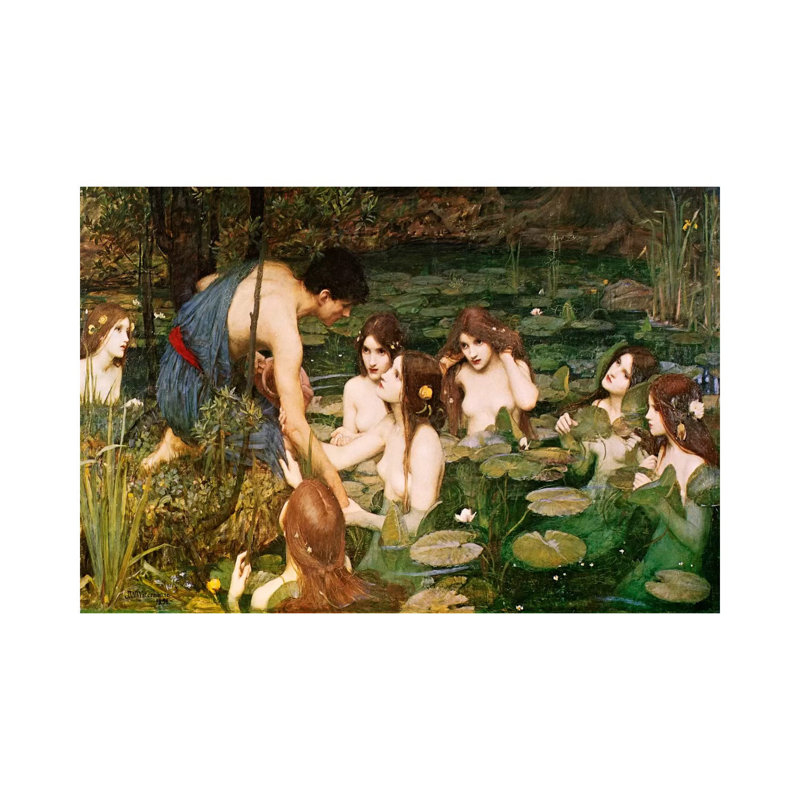 Hylas And The Nymphs by John William Waterhouse - Wrapped Canvas Gallery-Wrapped Canvas Giclée