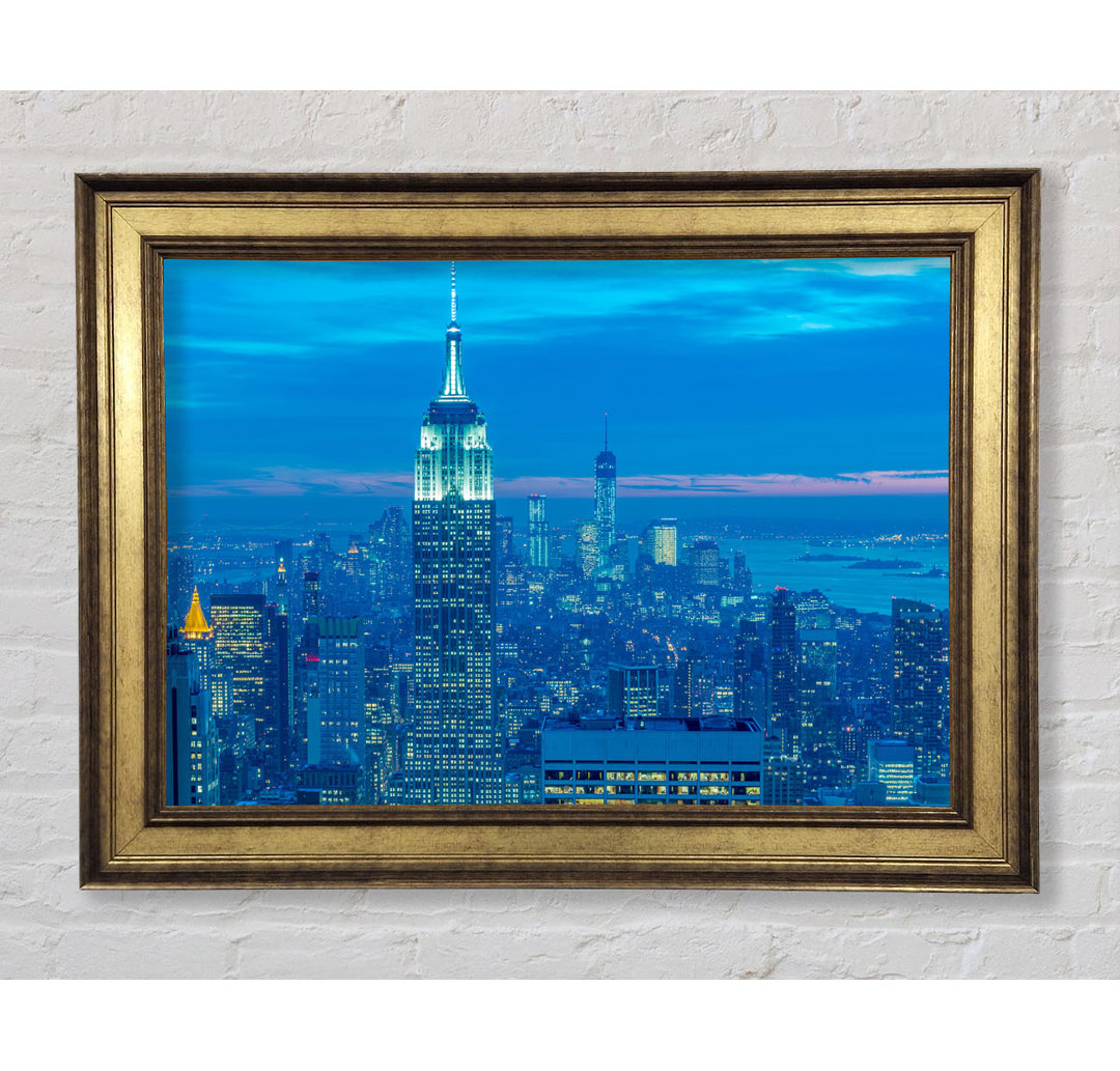 Empire State Building Blues - Einzelner Bilderrahmen Kunstdrucke