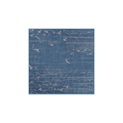 Tapis bleu lavable à la machine