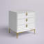 3 - Drawer Nightstand With Metal Legs-2130540669