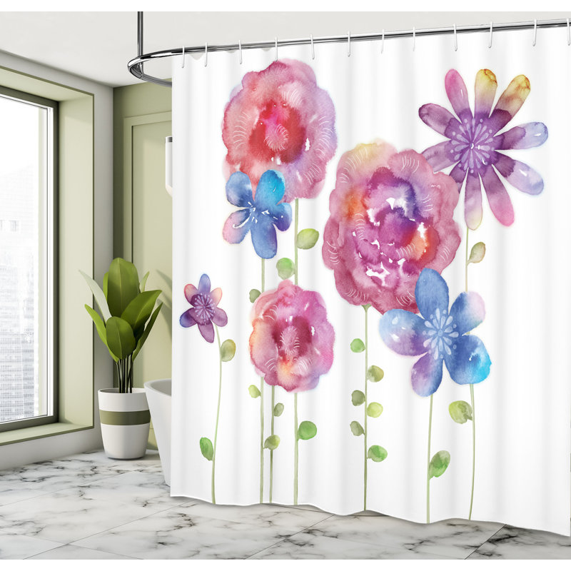 Shower Curtain with Hooks Included, 70"H x 69"W