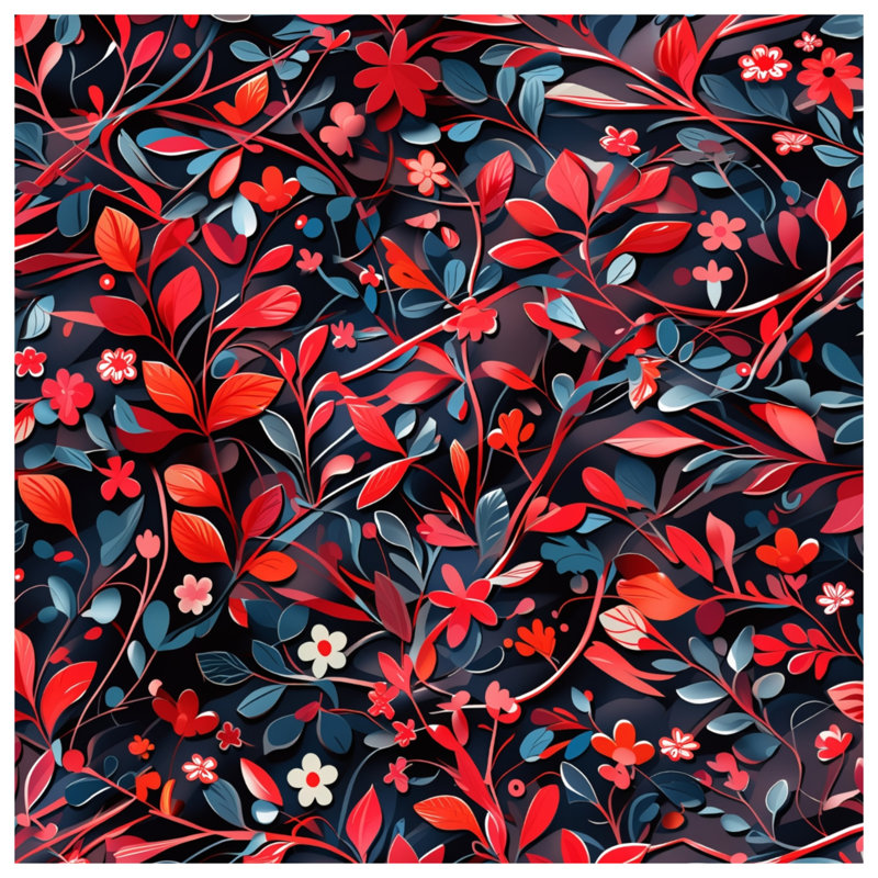 Édredon à motif floral rouge, Très grand lit