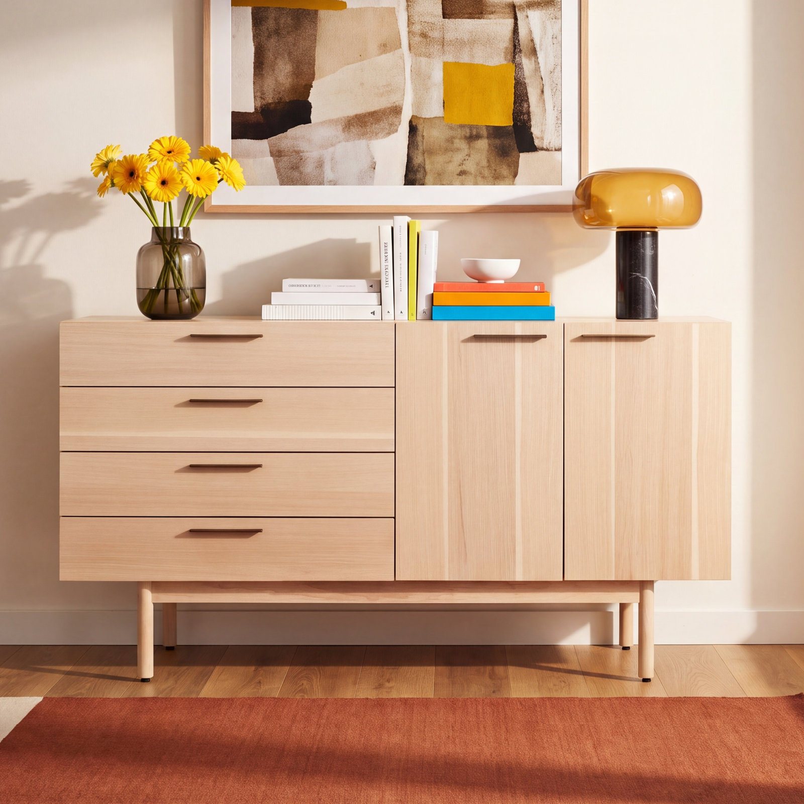 Shale Credenza, Hickory