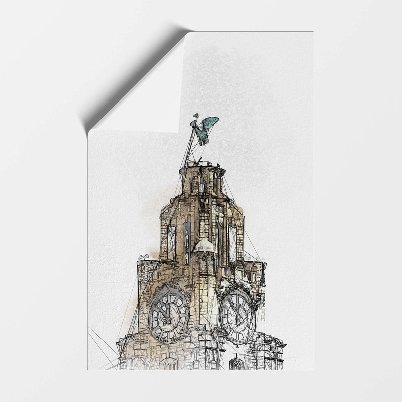 The Liver Building Liverpool - No Frame Print, 42 cm H x 29.7 cm W
