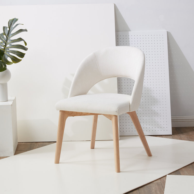 Chaise d'appoint Rorey Linen, Ivoire
