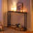 39.4" Skinny Console Table With Power Outlet, 5.9" Behind Couch Table With Charging Station