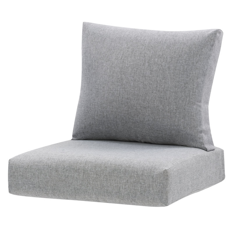 Coussins de chaise longue d'extérieur, gris
